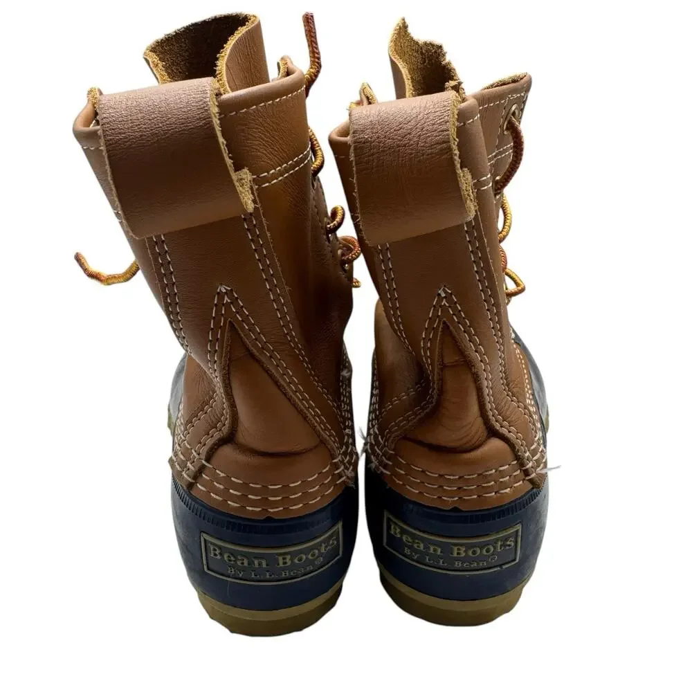 LL Bean Bean Boots Brown Ankle Leather Waterproof Duck Boots Women’s Size 6